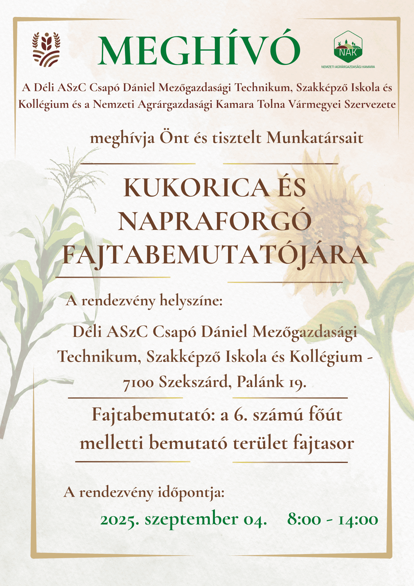 Meghívó Kukorica és napraforgó fajtabemutatóra_2025.08.08.png
