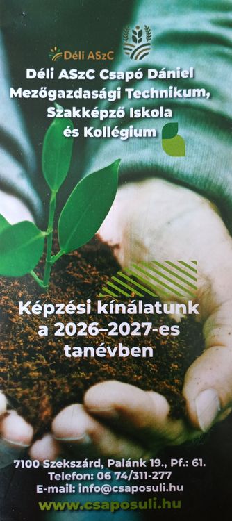 Képzési kínálatunk a 2026/2027-es tanévben