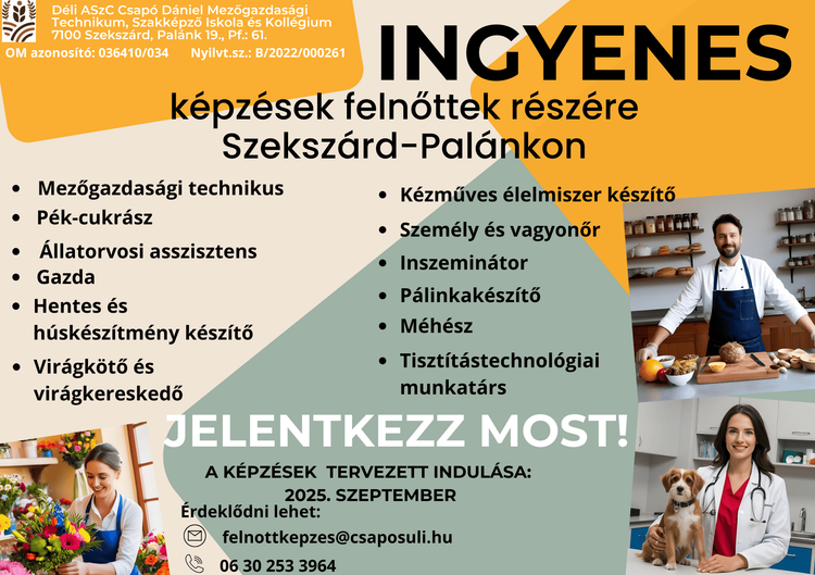 Ingyenes felnőttképzéseink